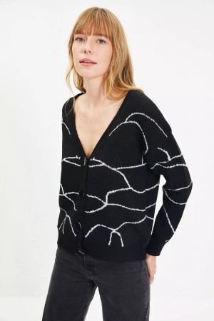 Women Jacquard Knitwear Cardigan